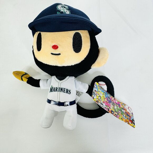 MLB Seattle Mariners Monkey Maxx Tokidoki 8-Inch Plush Doll White - Picture 1 of 4